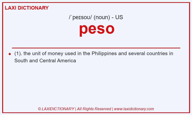 Definition peso in American English
