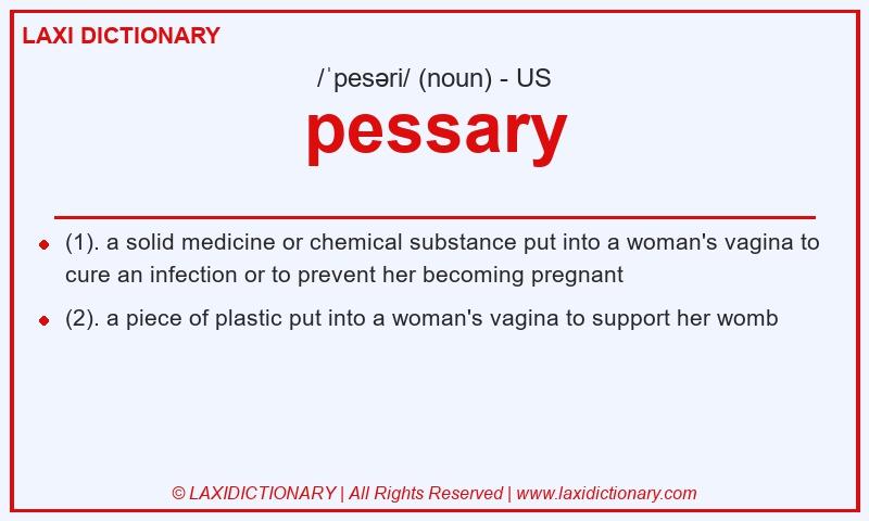 Definition pessary in American English