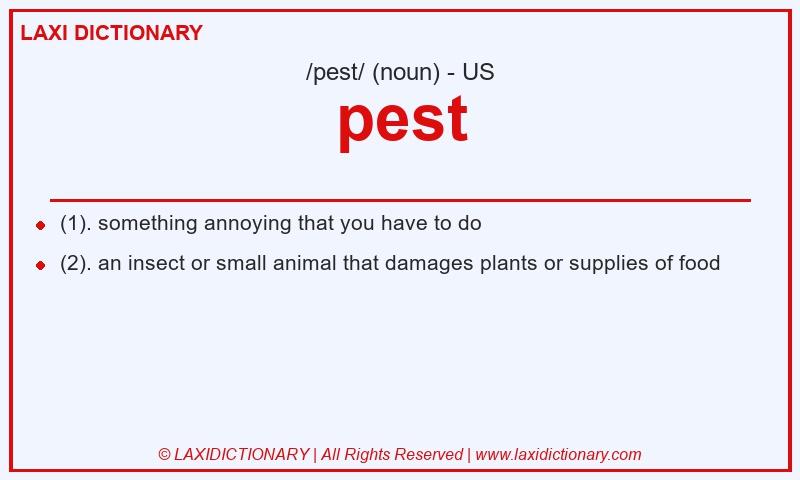 Definition pest in American English