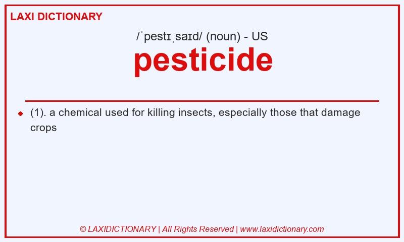 Definition pesticide in American English