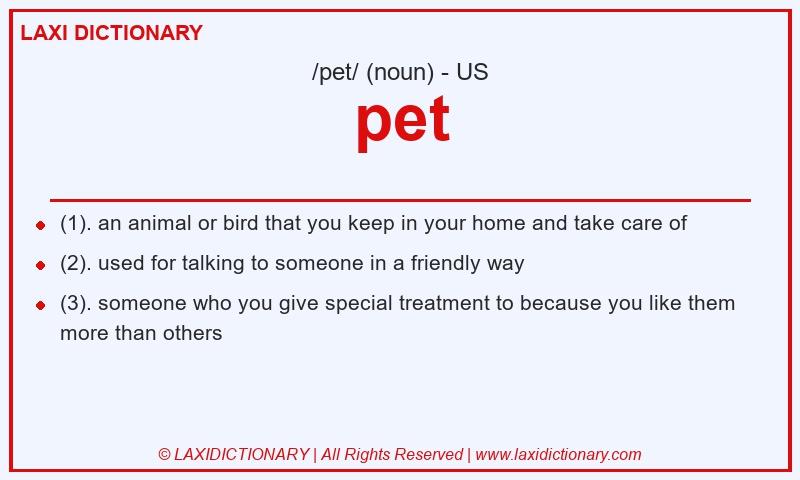 Definition pet in American English