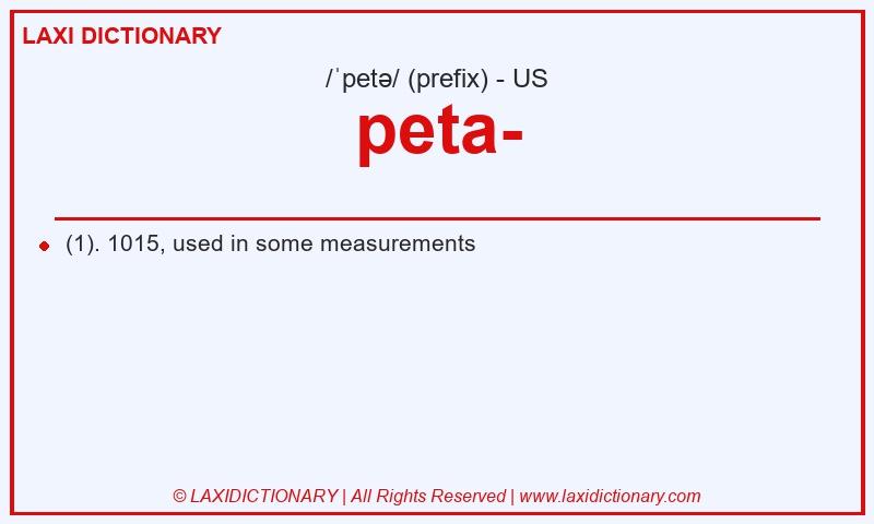 Definition peta- in American English