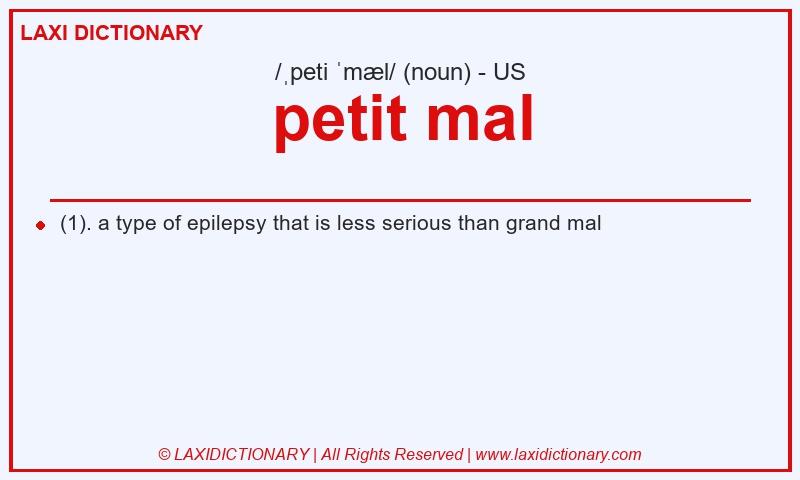 Definition petit mal in American English
