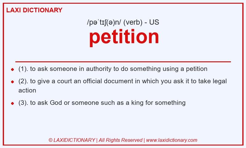 Definition petition in American English