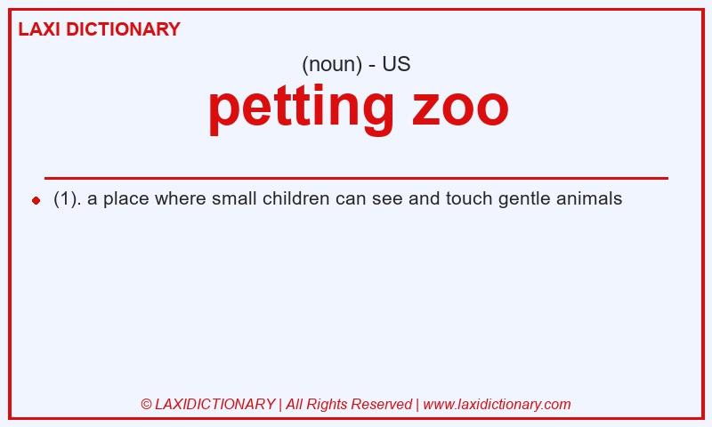 Definition petting zoo in American English