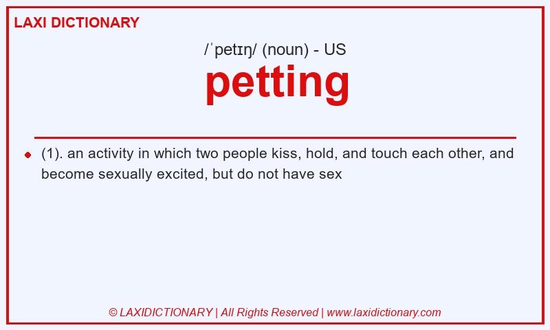 Definition petting in American English