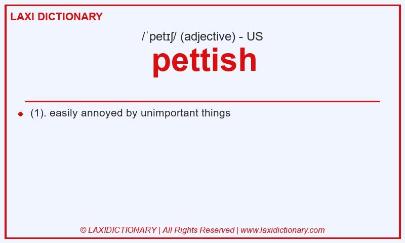 Definition pettish in American English