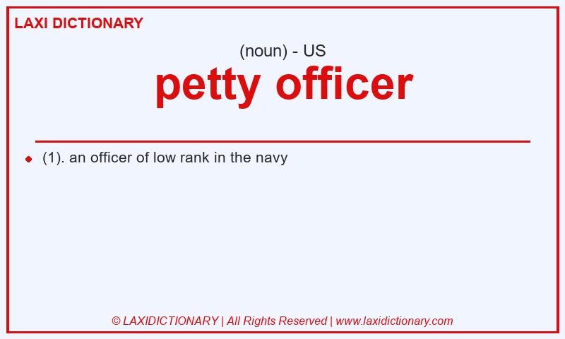 Definition petty officer in American English