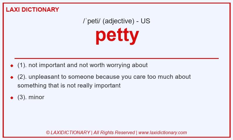 Definition petty in American English