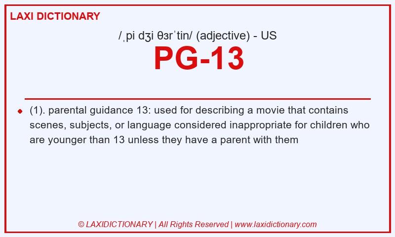 Definition PG-13 in American English