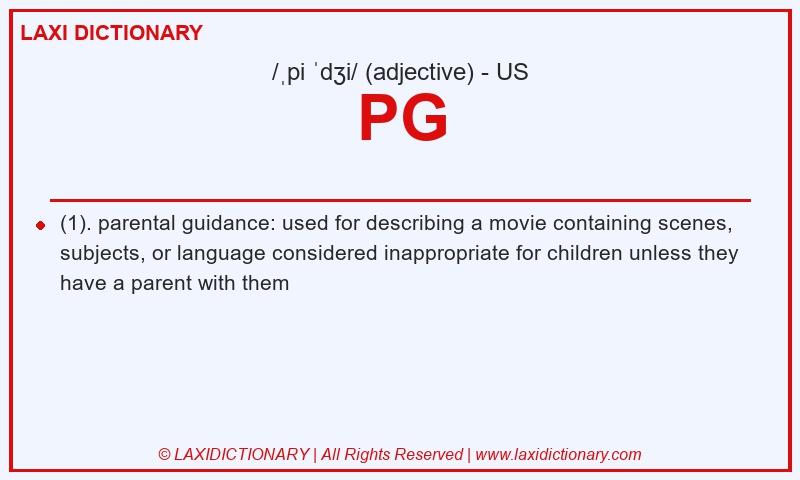 Definition PG in American English
