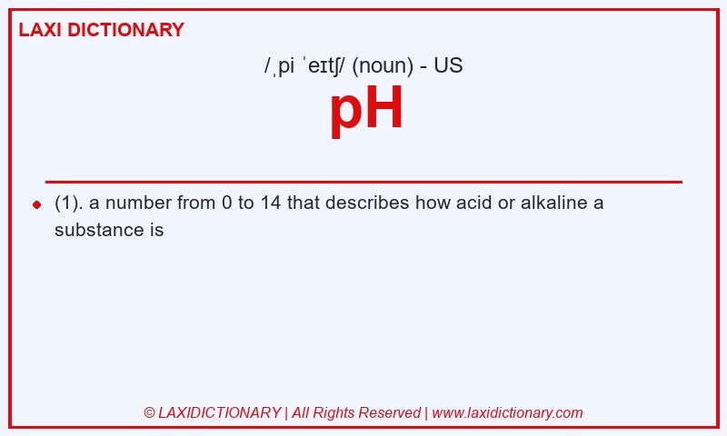 Definition pH in American English