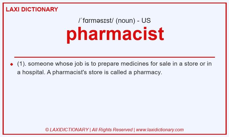 Definition pharmacist in American English