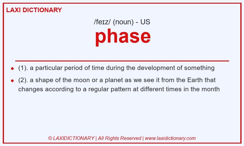 Definition phase in American English