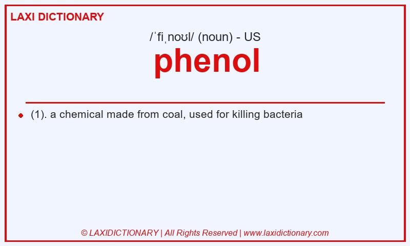 Definition phenol in American English