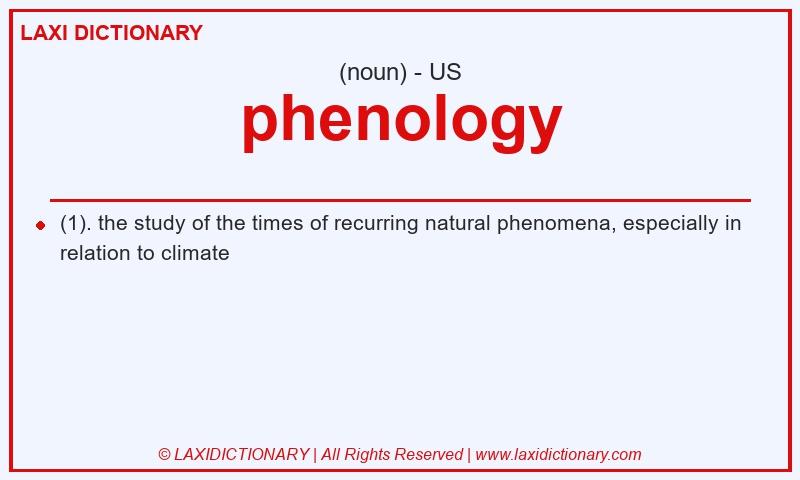 Definition phenology in American English