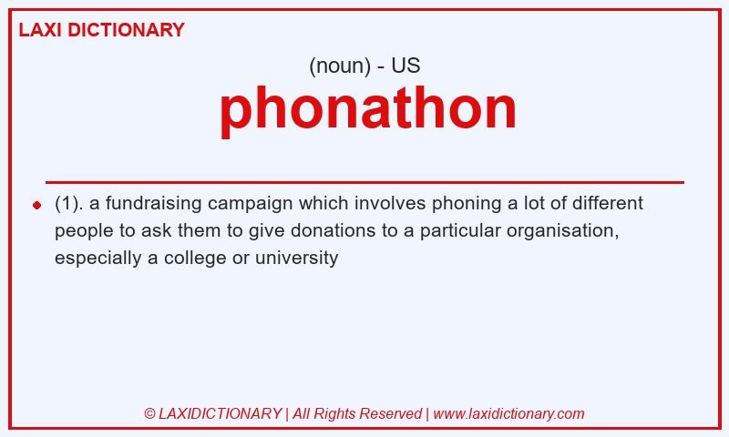 Definition phonathon in American English