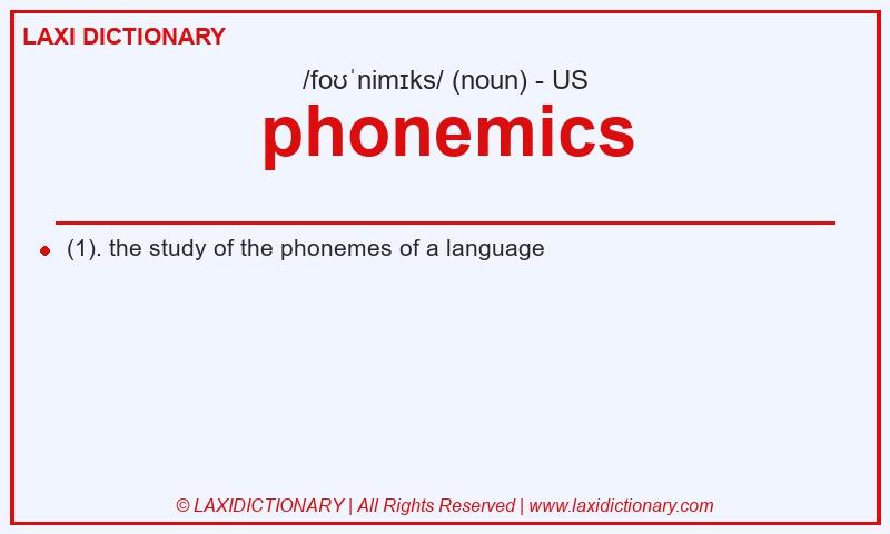 Definition phonemics in American English