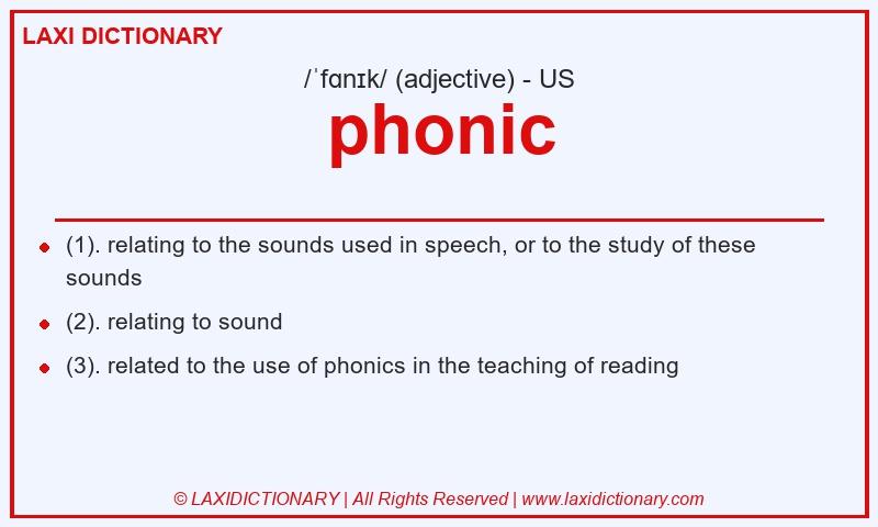 Definition phonic in American English