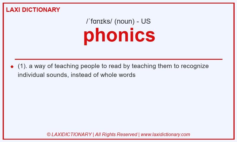 Definition phonics in American English