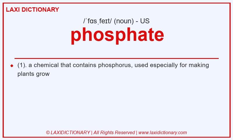 Definition phosphate in American English