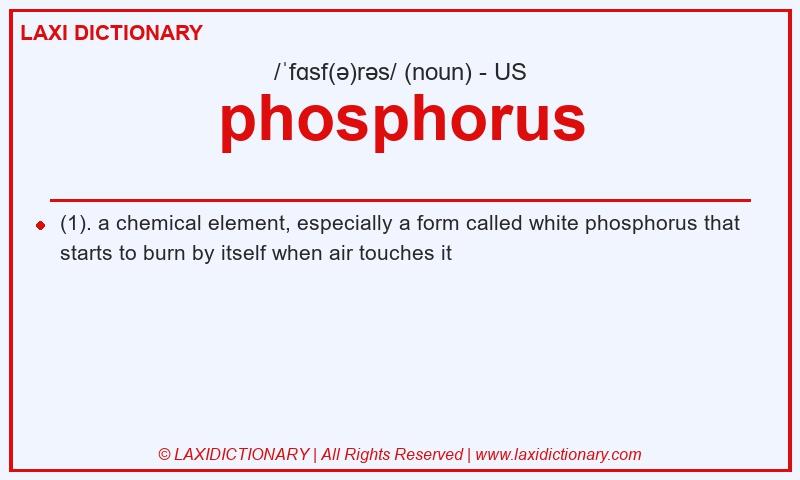 Definition phosphorus in American English