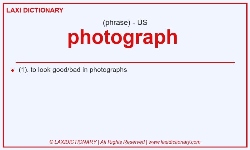 Definition photograph in American English