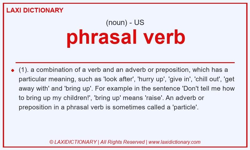 Definition phrasal verb in American English