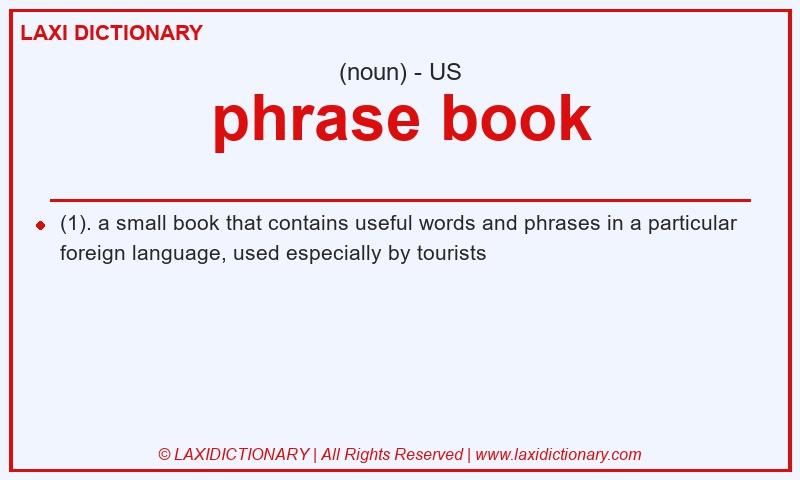 Definition phrase book in American English
