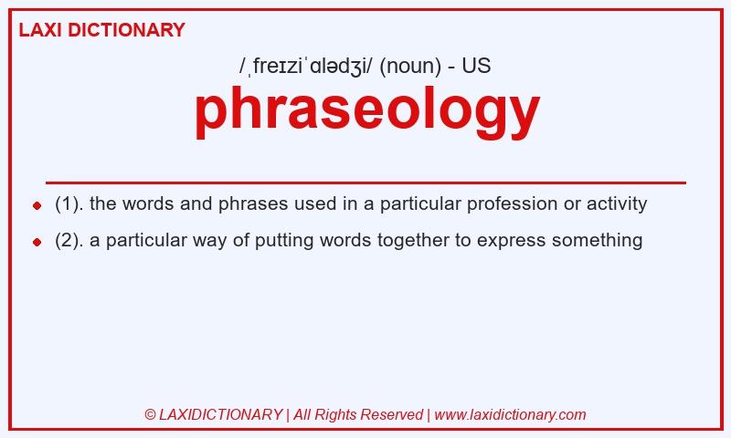 Definition phraseology in American English