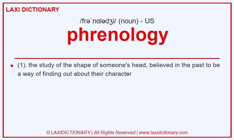 Definition phrenology in American English