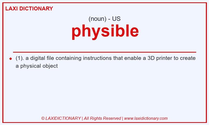 Definition physible in American English