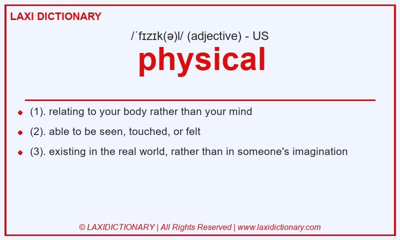 Definition physical in American English