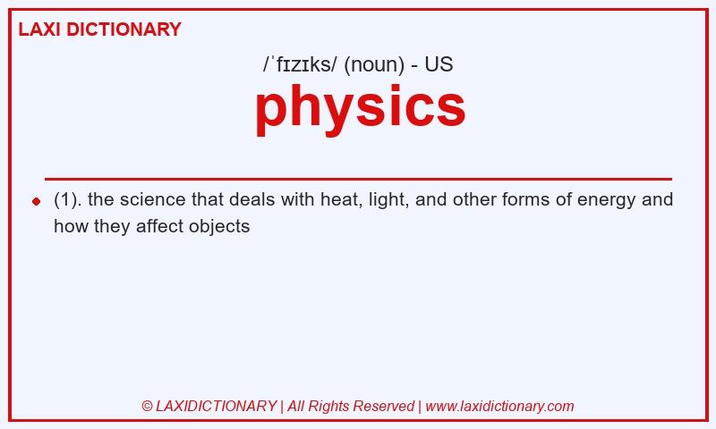 Definition physics in American English