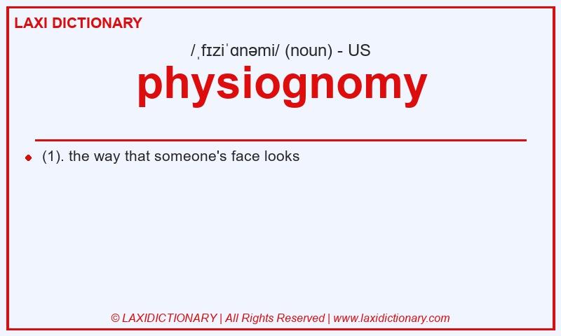 Definition physiognomy in American English