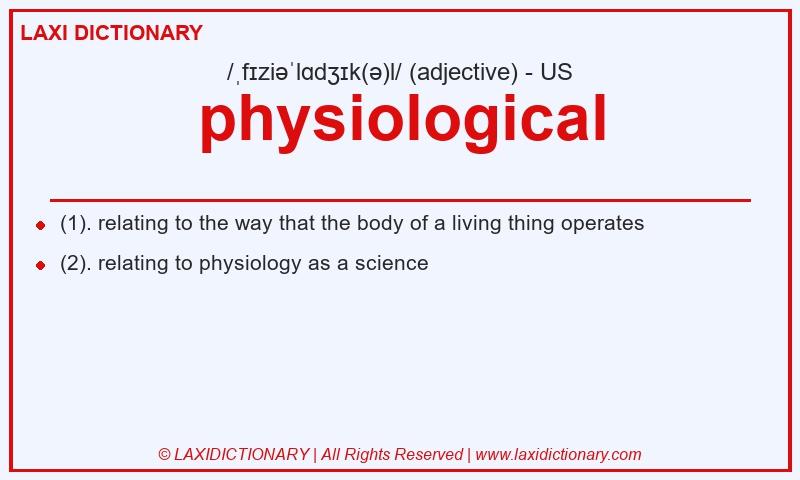 Definition physiological in American English