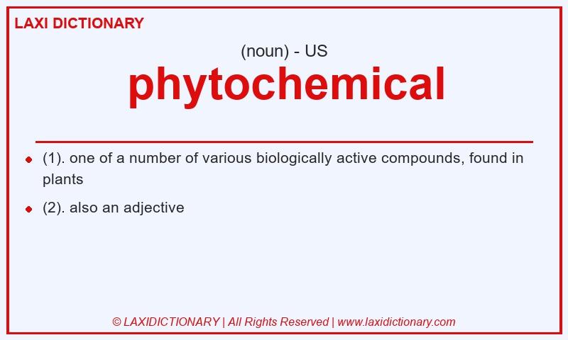 Definition phytochemical in American English