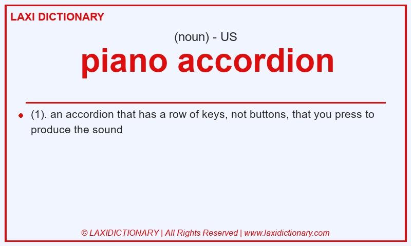 Definition piano accordion in American English