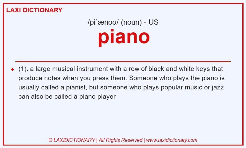 Definition piano in American English