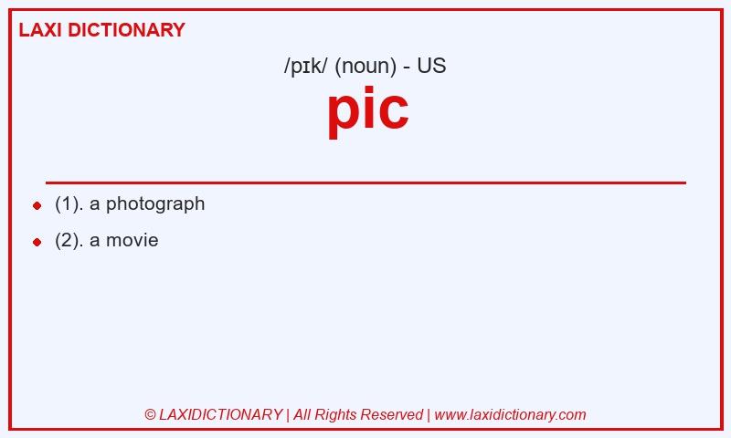 Definition pic in American English