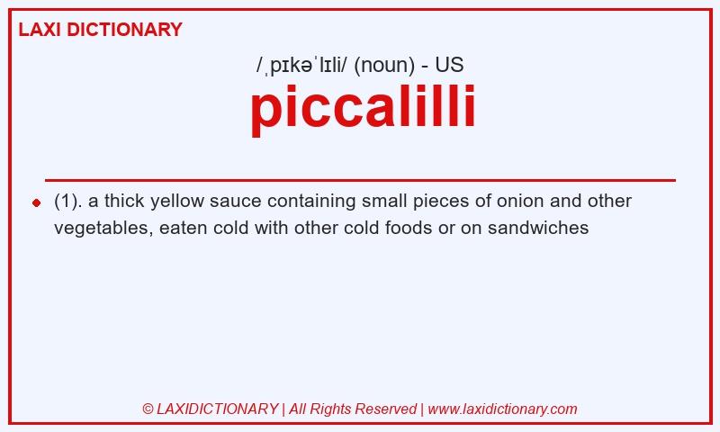Definition piccalilli in American English