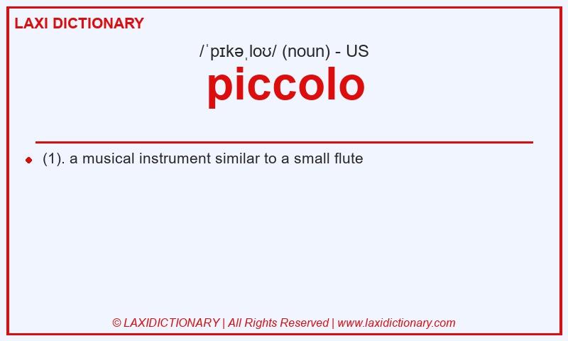 Definition piccolo in American English