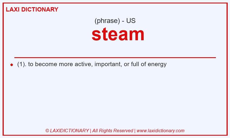 Definition  steam in American English