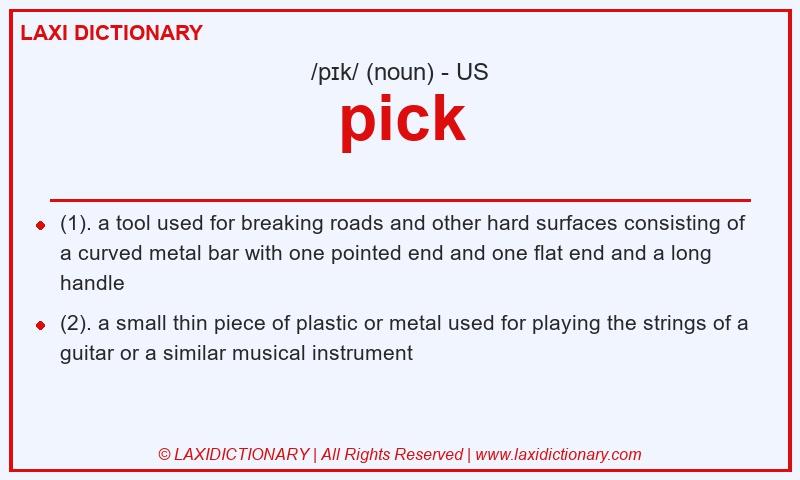 Definition pick in American English