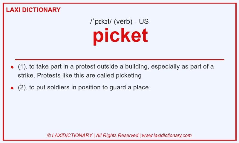 Definition picket in American English