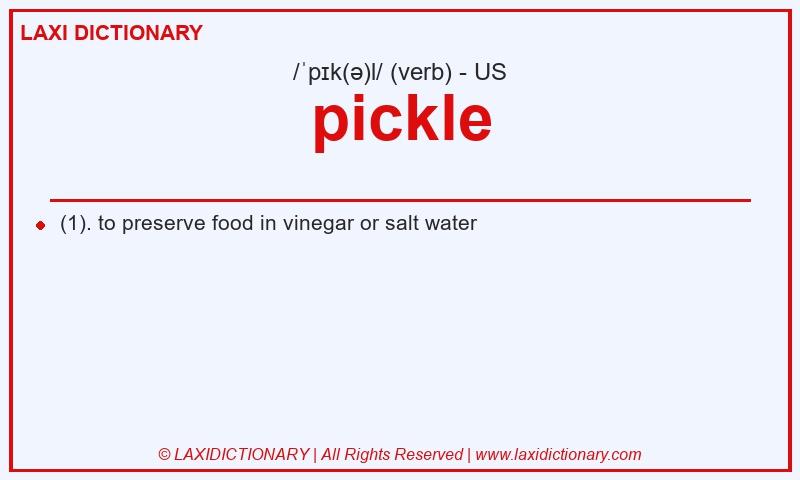Definition pickle in American English