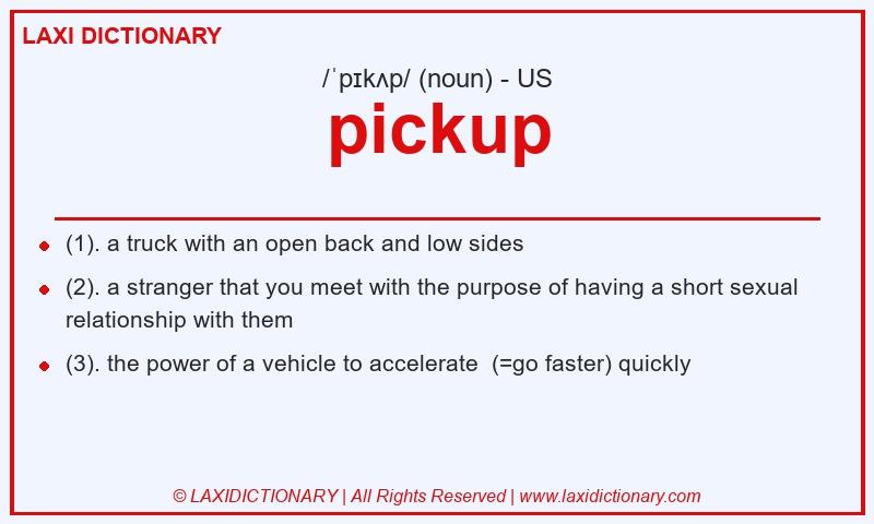 Definition pickup in American English