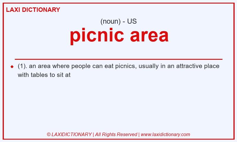Definition picnic area in American English