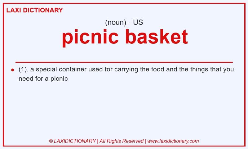 Definition picnic basket in American English