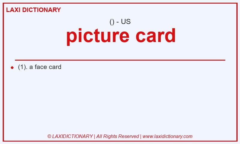 Definition picture card in American English
